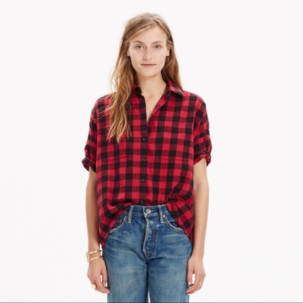 Madewell Flannel Courier Shirt in “Buffalo Check”